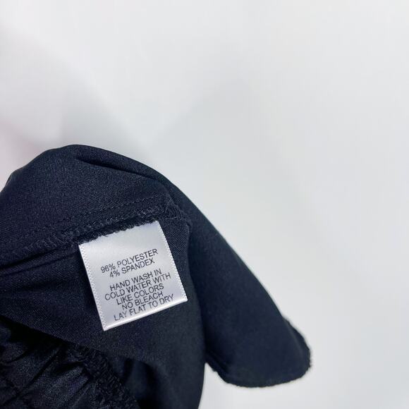 Gibson Look XSmall XS Black Satin Look Cinch Bottom Joggers Tie Waist Pockets - Picture 10 of 11